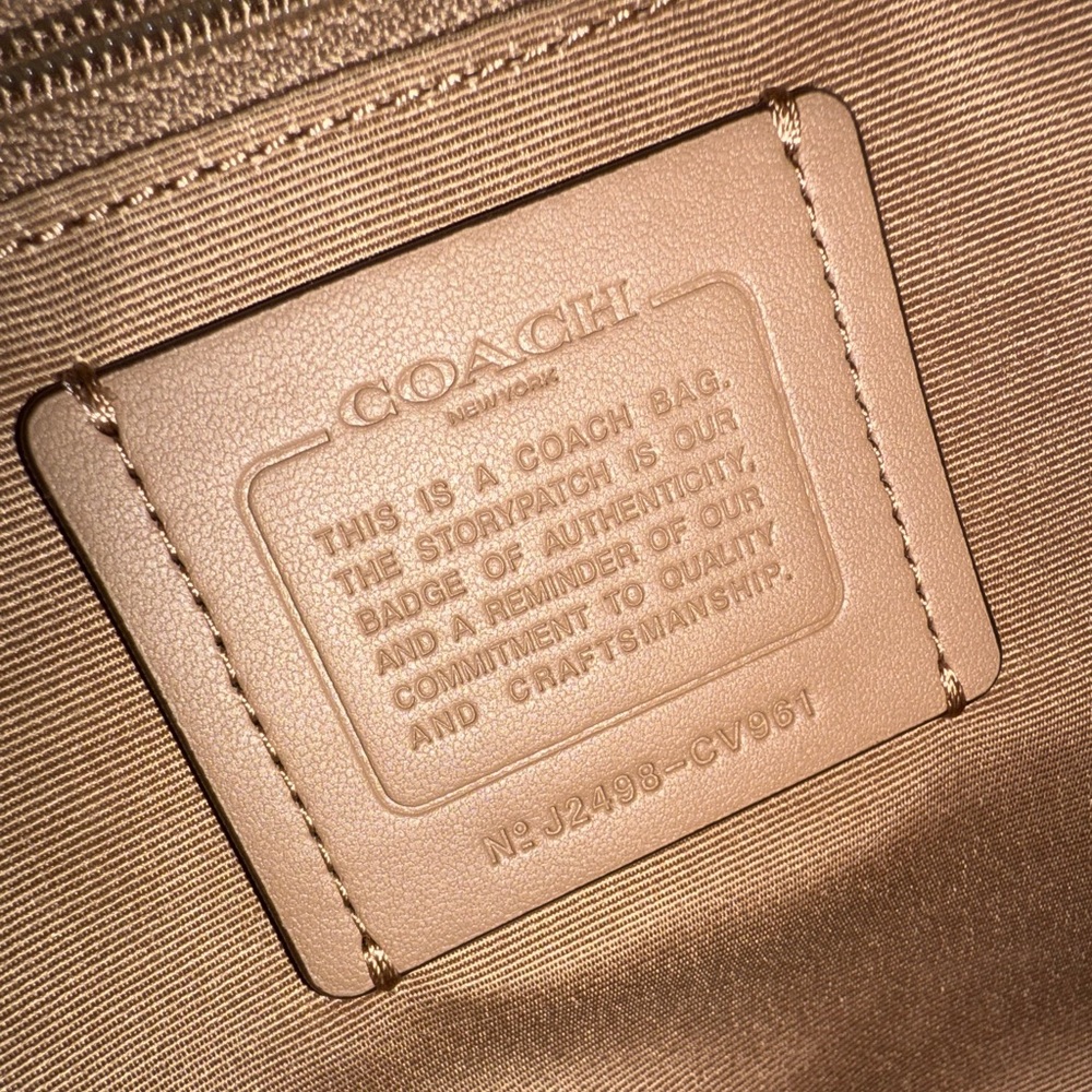 Coach Brown Signature Canvas Satchel with Gold Hardware - Picture 6 of 9